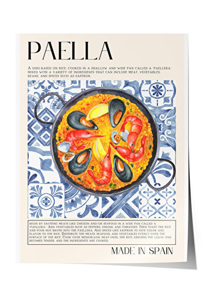 Zestia Poster fără ramă, Farfurie pentru paella, Decor pentru bucătărie, Post...