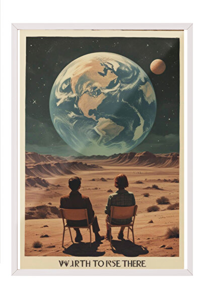 Zestia Tablou înrămat alb, merită orice efort pentru a fi aici – Poster dublu...