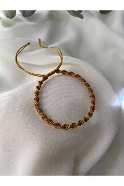sabiha aksesuar Spiral Macrame Weave Rope Bracelet,Water Resistant, Adjustabl...