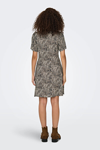 ONLY Onlevida Patterned Regular Fit Mini Size V Neck Dress Dress 15237382