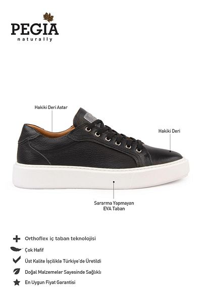 Pegia Genuine Floater Leather Sneaker 500971