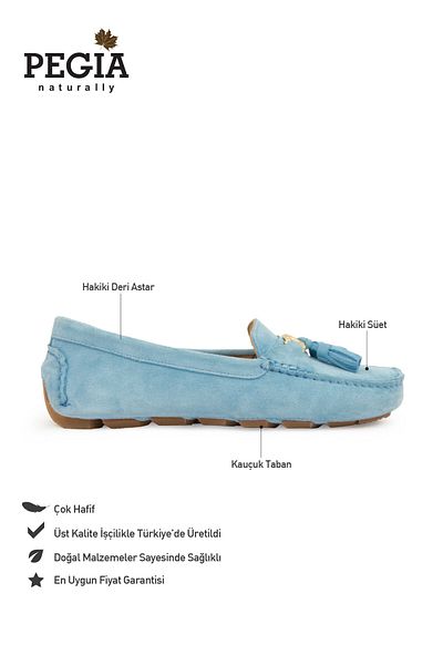 Pegia Pantofi de damă din piele intoarsa autentica 700908