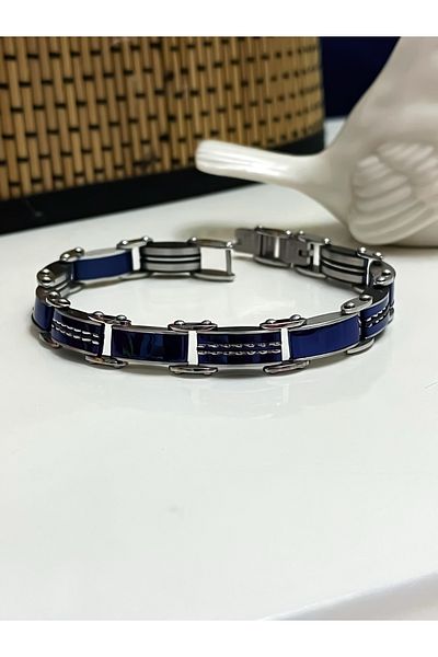 Naviforce Originaldouble-Sided Use Stainless Colorfast Steel Men's Bracelet