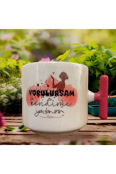 GameFruy If I'M Tired, I'Ll Lean on Myself Double Sided Printed Mug - Ceramic Tea, Coffee Gift Cup