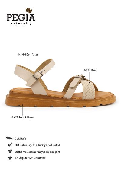 Pegia Sandale de damă din piele naturală DG6054