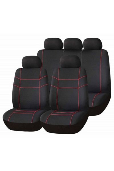 Bottari Set huse universale pentru scaune „vector” negru/roșu
