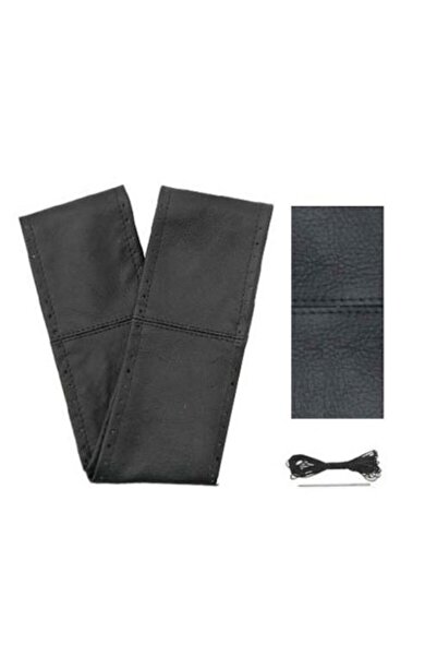 Umbrella Husă volan cu șnur, piele, neagră, 39-40 cm