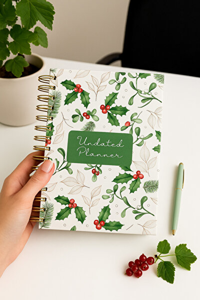 Fobinote Sert Kapak A5 Spiralli Ajanda (Süresiz Planlayıcı Ajanda) Frenk