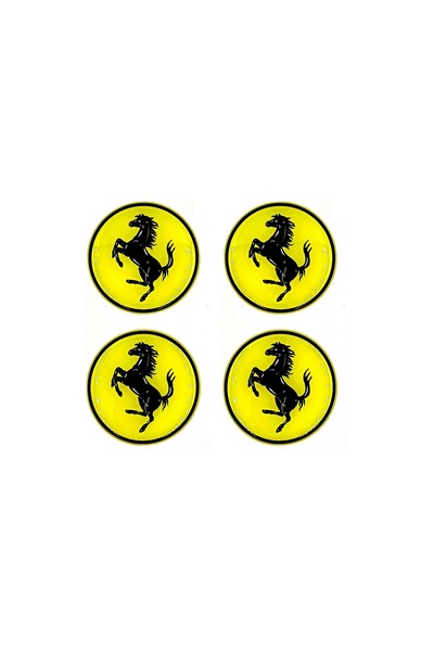BsElektronik Yellow S.F Design Galloping Horse Wheel Hub Drop Sticker Special...