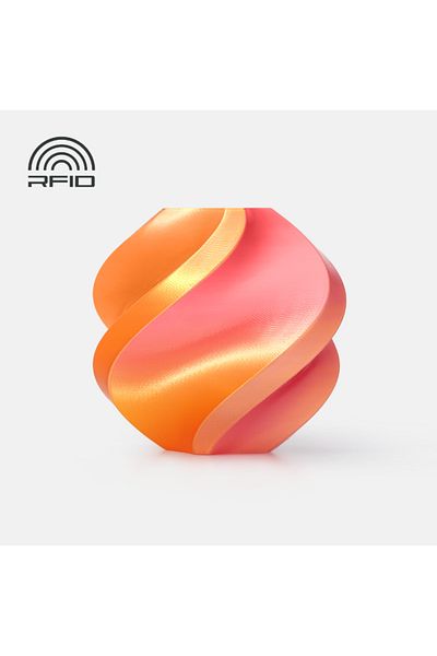 Bambu Lab Filament roll, Bambu Lab, PLA Silk Multi-Color silk, 1.75 mm, Gilded Rose Pink Gold, With Spool, 1kg