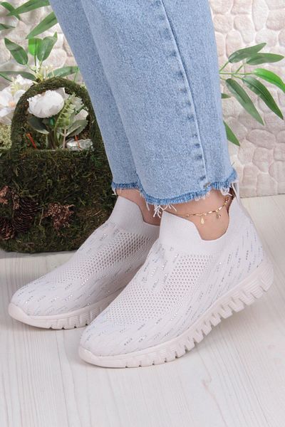 fort 5060 Divamod Light Comfortable Stone Detailed Mesh Women's Shoes