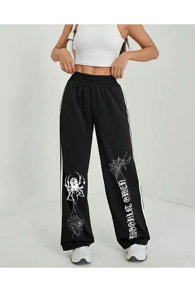 Touz Moda Gothic Web Oversize ελαστικό φαρδύ παντελόνι