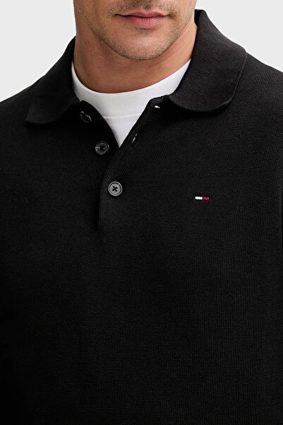 Tommy Jeans % 100 Pamuk Regular Fit Düğmeli Polo Yaka Kazak Erkek POLO YAKA KAZAK DM0DM20304 BDS