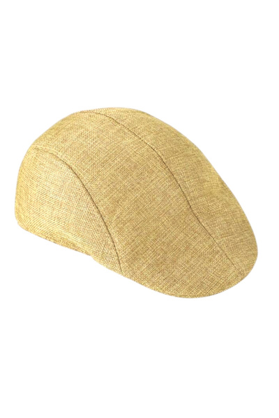 OEM Men's retro casual style beret, breathable material, standard size, Beige