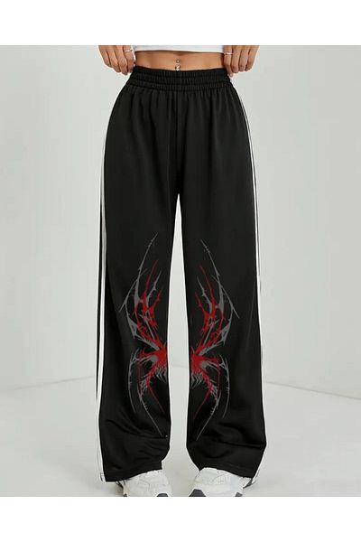 Touz Moda Spider Web Oversize ελαστικό φαρδύ παντελόνι