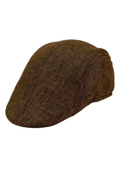 OEM Men's retro casual style beret, breathable material, standard size, Brown