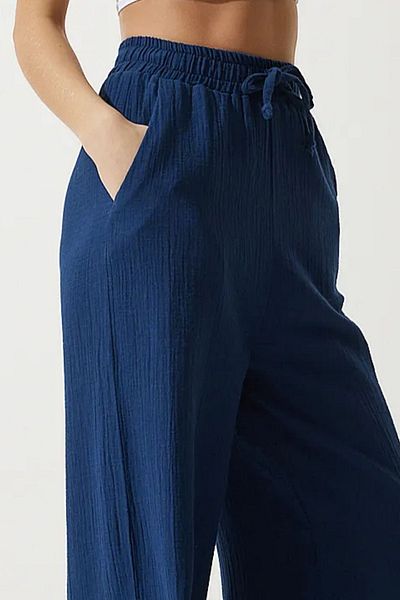 Shiron Sportswear&Company Luxury Quality Wide Leg Muslin Women's Palazzo Trousers