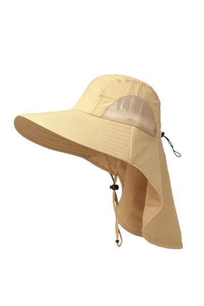 OEM Hiking and fishing hat, large brim, UV protection, side ventilation, unisex, Khaki