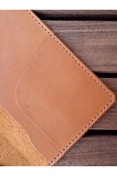 MAT Deri Camel Passport Cover Genuine Leather Travel Wallet Passport Holder