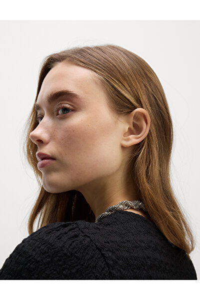 Marks & Spencer Saf Pamuklu Çiçek Desenli Fiyonk Detaylı Bluz