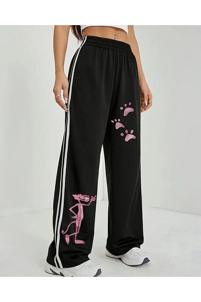 Touz Moda Pink Panther Oversize ελαστικό φαρδύ αθλητικό παντελόνι