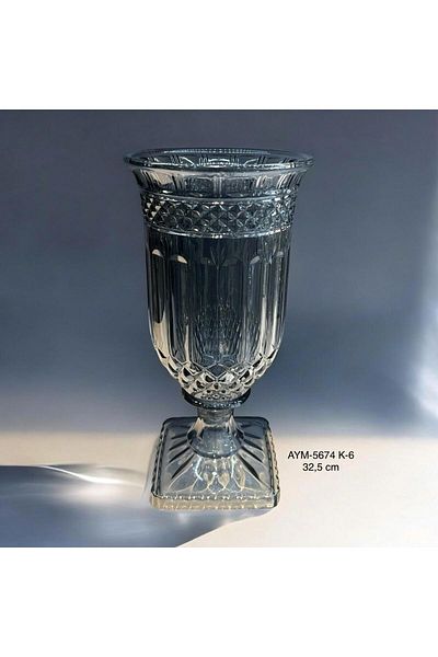 Hinora Crystal Stylish Decorative Smoked Vase 32,5cm