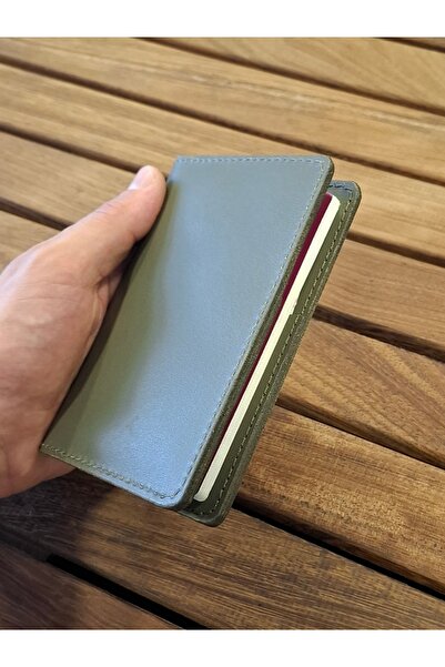 MAT Deri Green Passport Cover Genuine Leather Travel Wallet Passport Holder