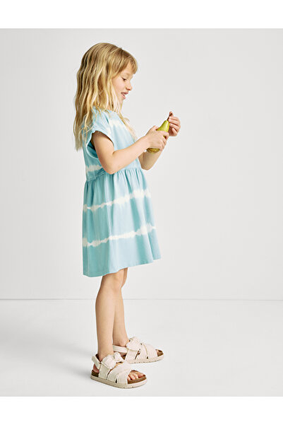 Marks & Spencer Pamuk Karışımlı Batik Desenli Jarse Elbise​ (​2–8 Yaş)