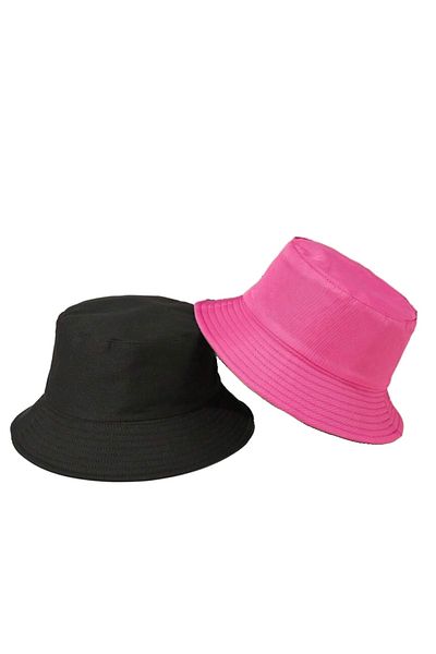 OEM Reversible bucket hat, casual, unisex, lightweight, 2 in 1, Pink - Black