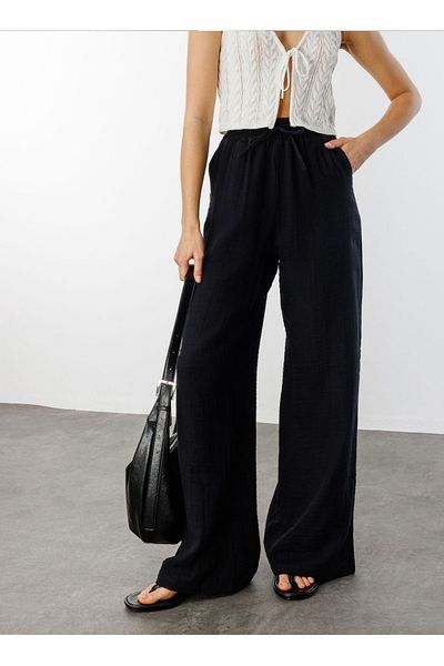 Shiron Sportswear&Company Luxury Quality Wide Leg Muslin Women's Palazzo Trousers
