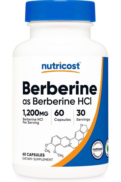 Nutricost Berberine HCl 1200mg , 60 Vegetarian Capsules Weight Management