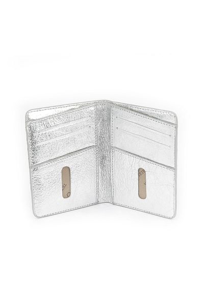 Ziya , Suport pentru carduri unisex din piele naturală 1539852Z02 argintiu