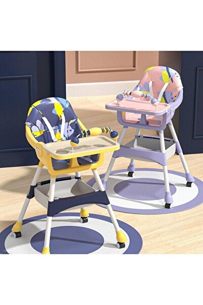 Generic Baby High Chair - Newborn High Chair | Adjustable Double Feeding Tray with Baby Carrier