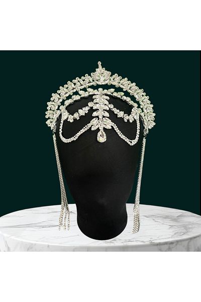 Sabek Bujiteri After Party Bridal Crown with Forehead, Henna, Engagement, Promise, After, Bride, Party Crown