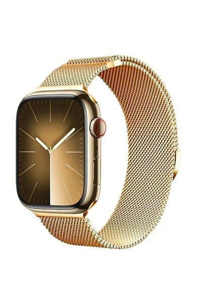 shop متوافق مع ساعات Apple Watch 6/7/8/9/10/Se Ultra 44/45/46/49 مم حزام معدني شبكي شبكي