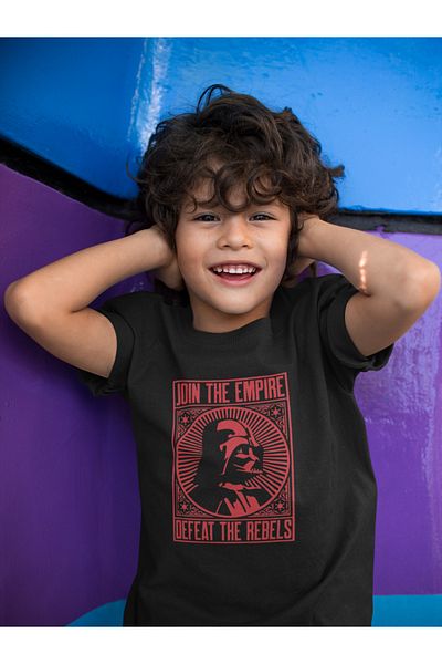 SEVBANO Tricou pentru copii unisex cu imprimeu Darth Vader din filmul Star Wars (1-12 ANI)