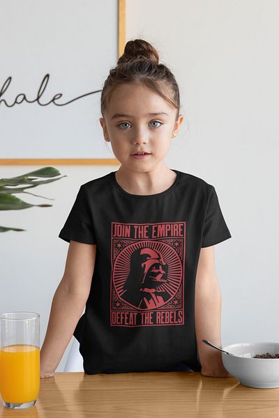 SEVBANO Tricou pentru copii unisex cu imprimeu Darth Vader din filmul Star Wars (1-12 ANI)
