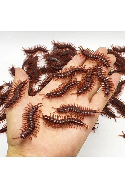 Choice 5 Pcs Centipede 5/50Pcs Artificial Cockroach Realistic Fake Roach Insects Novelty Trick Props Kids T