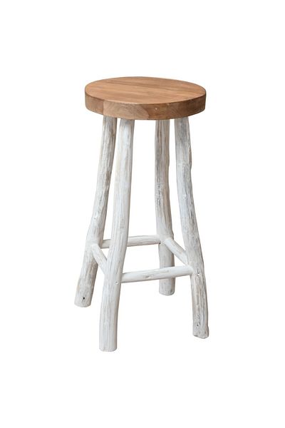 vidaxl Bar Stool Solid Teak Wood