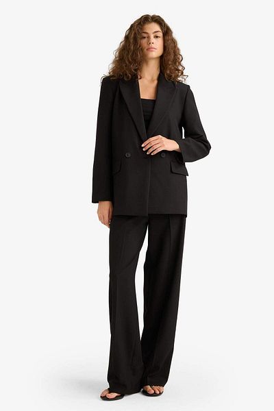 DeFacto Straight Fit Fleto Pocket Normal Waist Standard Length Trousers F6214Ax25Au
