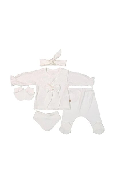 Yağmur Giyim طقم باريس فينتاج 100% قطن 5 قطع إصدار المستشفى إكرو 7049-E