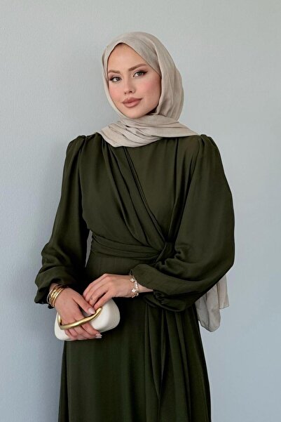 Şulemoda Giyim Φόρεμα İlayda σε χακί χρώμα