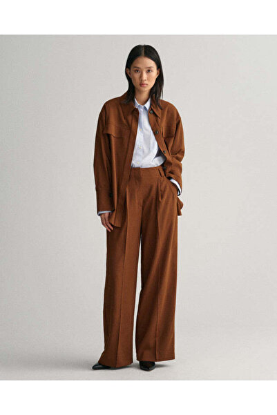 Gant High-Waisted Wide Leg Pleated Pants