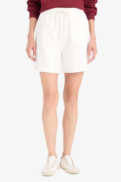 DeFacto Basic Plain Bermuda Shorts with Tie at the Waist F7997Ax25Au