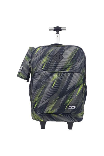 Roco Zigzag Abstract Trolley Bag with Accessory