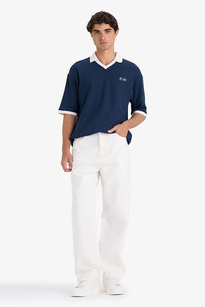DeFacto 100% Cotton Baggy Fit Wide Leg Jean Pants F6646Ax25Sm
