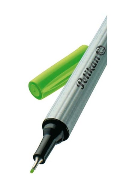 Pelikan Fineliner 96, Culoare Verde Deschis, Material Plastic, Vârf 0,4 mm, Piesă Unică