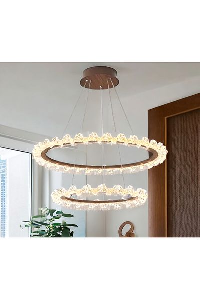 Asateer Modern two-ring chandelier