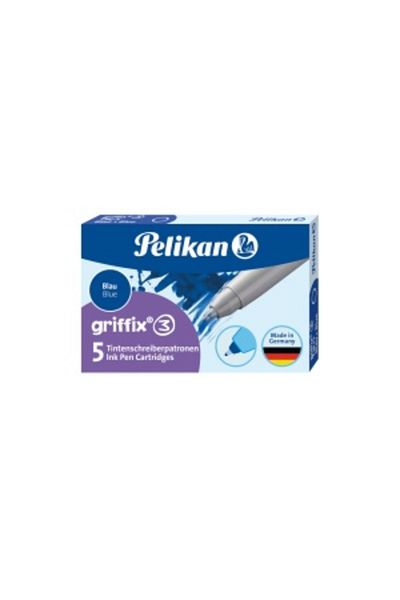 Pelikan Rezervă de rolă Griffix, Set de 2x5 bucăți, Culoare Albastră, Material Cerneală