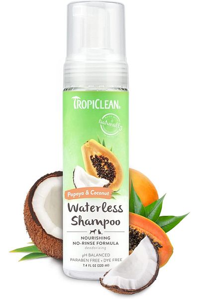 Tropiclean Papaya Coconut Waterless Dog Shampoo